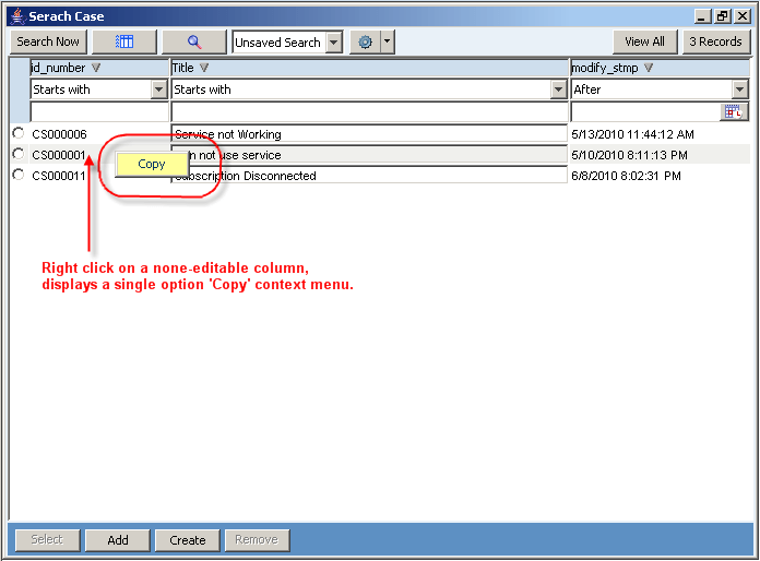 Search Case Copy Only Context